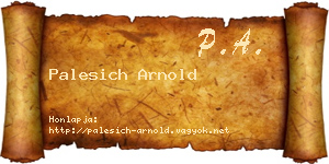 Palesich Arnold névjegykártya