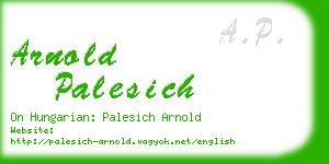 arnold palesich business card